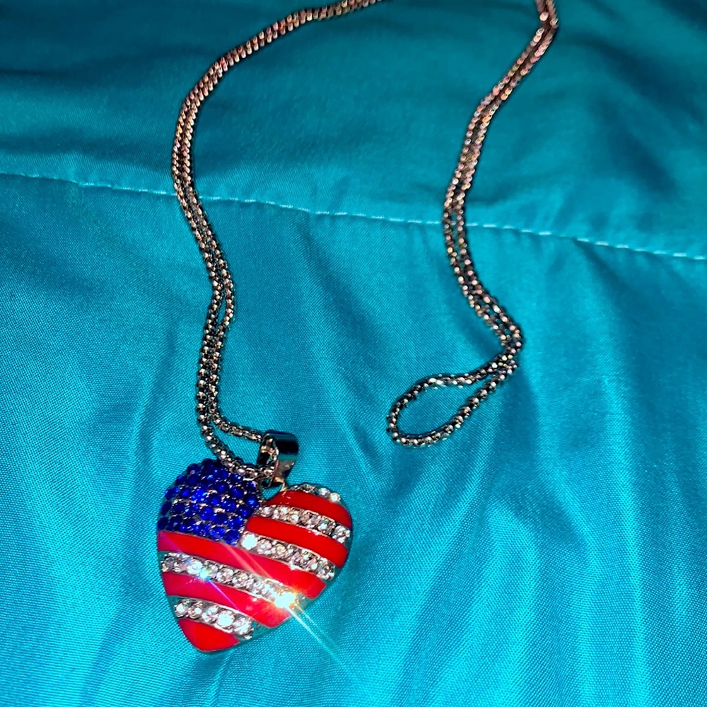 American heart flag necklace from Macy’s